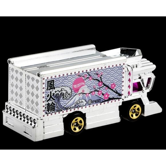 Mattel Hot Wheels 2021 Raijin Express Chrome Japanese Mount Fuji Truck Toy NEW - Picture 3 of 8